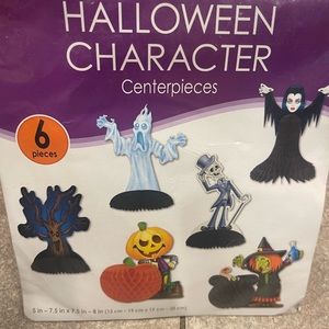 Set of 6 Halloween paper centerpiece decorations